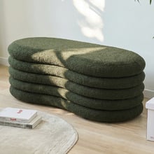 Andres Boucle Storage Ottoman Bench